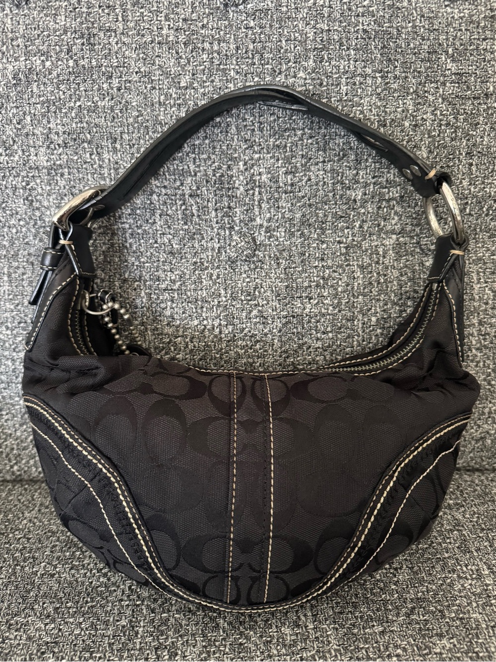Vintage Coach Soho Signature Jacquard Hobo bag.
